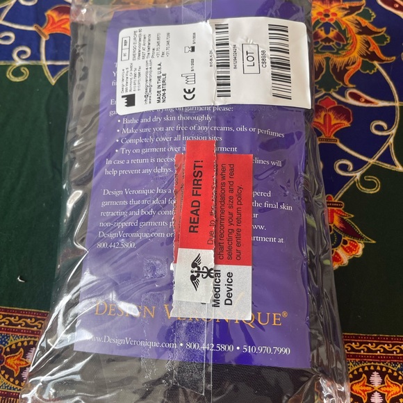 DESIGN VERONIQUE Full-Body 853 Zipper Compression Corset Post Surgical Shaper 3X - Picture 6 of 6